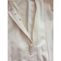 Figuurcorrigerend postnatale slip met hoge taille, lang model met rits BEIGE